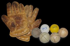 Fives mitts and selection of Fives balls