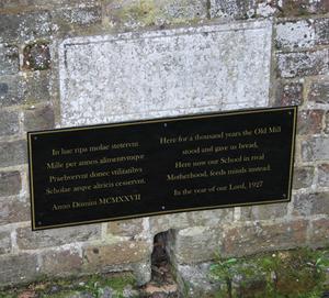 Mill stream plaque