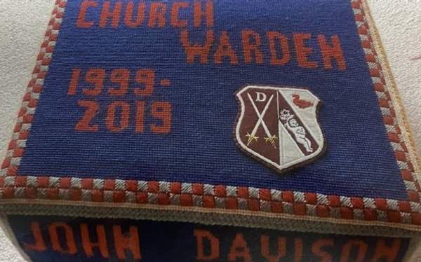 Kneeler to celebrate John’s years of service as Church Warden