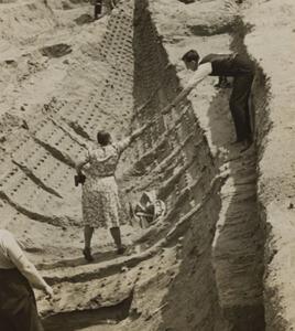 Behind the excavation of the Great Ship Burial